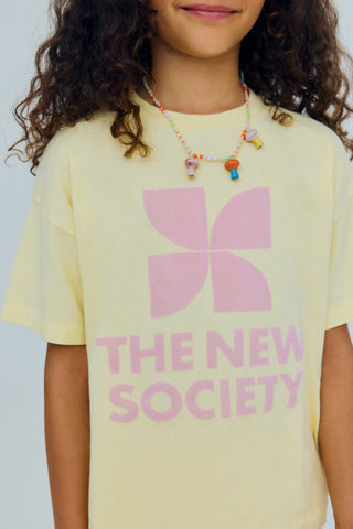 The New Society Soft Lemon TNS Logo T-shirt