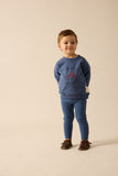Lil Legs Vintage Blue Bike Sweatshirt Set