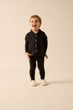 Lil Legs Analogie Black Button Front Lounge Set