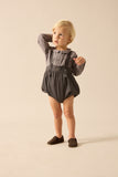 Lil Legs Analogie Mid Gray Plaid Edition Boys Romper