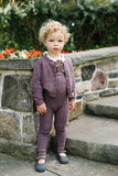 Lil Legs Analogie Vintage Purple Pointelle Girls Cardigan