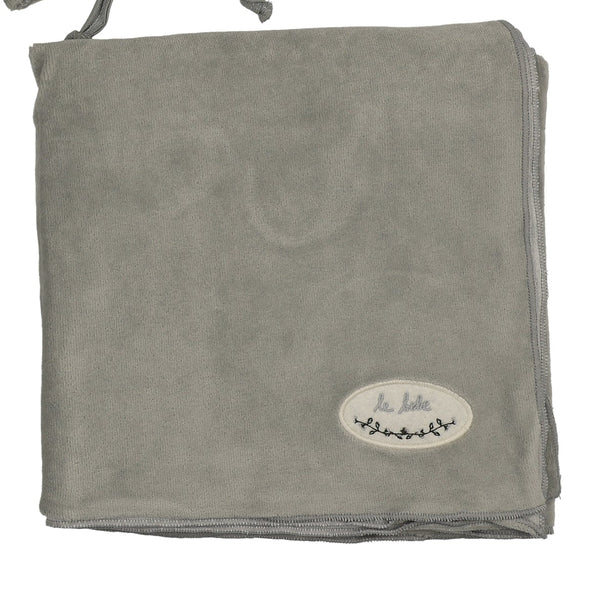 Lilette Light Blue Velour Patch Blanket