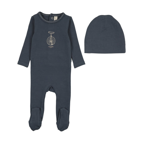 Lilette Off Navy Bicycle Footie Set