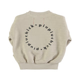 Piupiuchick Baby Ecru Logo Sweatshirt