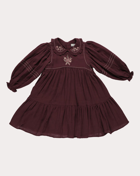 Early Sunday Plum Floral Marguerite Dress