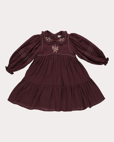 Early Sunday Plum Floral Marguerite Dress