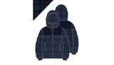 Colmar Navy Contrast Insert Hooded Quilted Coat 3464-7z0-68