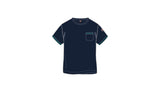 Colmar Navy/Teal Stripe Short Sleeve Pocket T-shirt