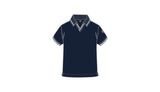 Colmar Navy V-neck Striped Trim SS Polo