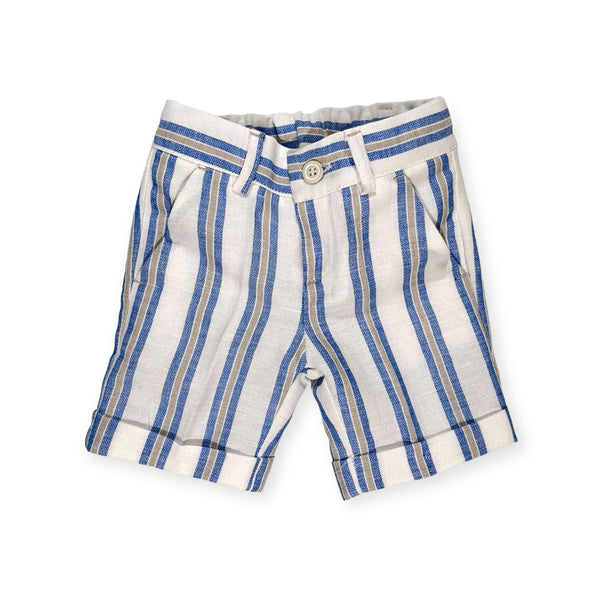 Manuell & Frank Natural Sky Stripe Shorts