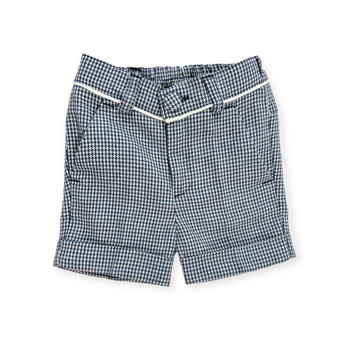 Manuell & Frank Navy Gingham Bermuda Shorts