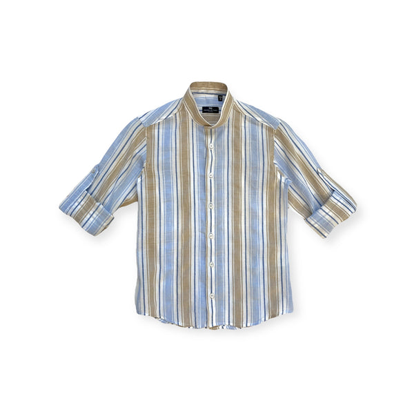 Manuell & Frank Natural Sky Stripe Shirt