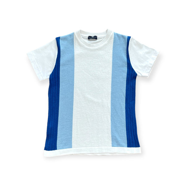 Manuell & Frank Blue & White Knitted + Tee Jersey Sweater