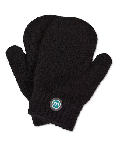 Memoi Black Basic Mittens