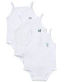 Minimoi White Ribbed On the Move Undershirts