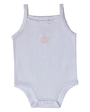Minimoi White/Pink Playful Bunny Bodysuits