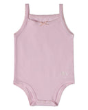 Minimoi White/Pink Playful Bunny Bodysuits