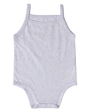 Minimoi White/Tan Playful Bunny Bodysuits