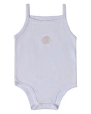 Minimoi White/Tan Playful Bunny Bodysuits