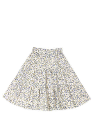 Mipounet Cream/Blue Muslin Diana Skirt