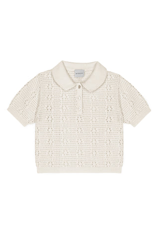 Mipounet Ecru Florence Knit Polo