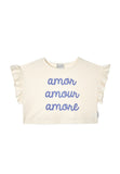 Mipounet Ecru Amour T-shirt