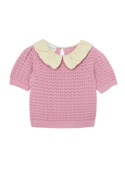 Mipounet Pink Nude Cerise Sweater + Short Set