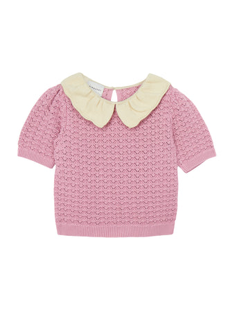 Mipounet Pink Nude Cerise Sweater + Short Set