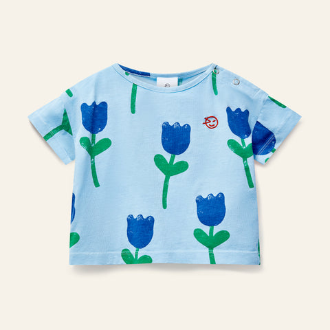 Wynken Bird Blue Kite Flower Short Set