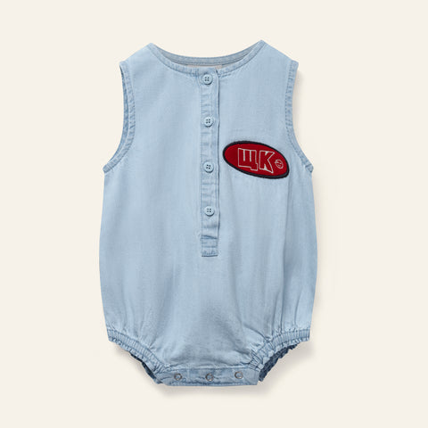 Wynken Blue Denim Romper