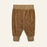 Wynken Rich Tan Velour Baby Bomber + Sweatpant Set