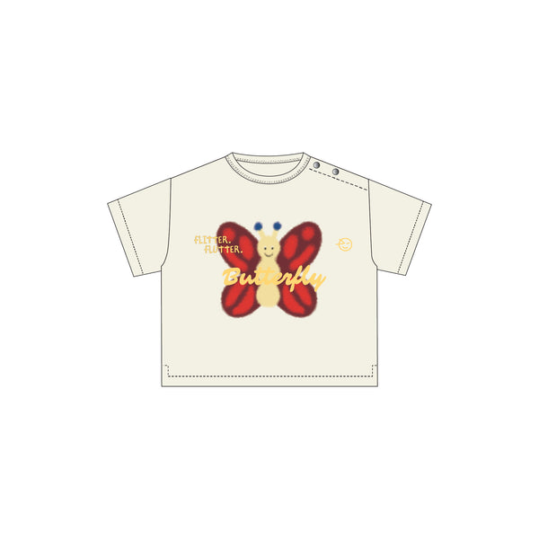 Wynken Baby Ecru Butterfly Mini Bon Bon Tee