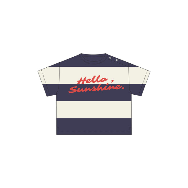 Wynken Baby Navy Deck Stripe Mini Bon Bon Tee