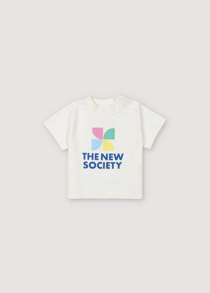 The New Society Baby Coconut Mykonos Logo Tee