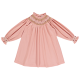 Bebe Organic Margot Dusty Rose Smocked Dress