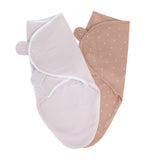 Elys & Co Tulips + Pink Stripes Adjustable Swaddle Set