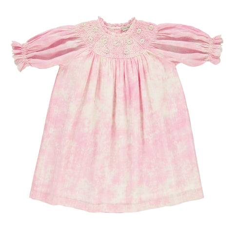 Bebe Organic Melody Bubblegum Tie Dye Dress