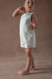 Popelin Sand Waffle Collared Jumpsuit