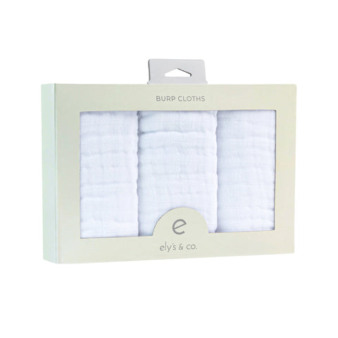 Ely's & Co White Muslin Burp Cloths