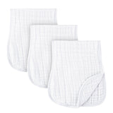 Ely's & Co White Reversible Muslin Burp Cloths