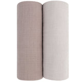 Ely's & Co Taupe + Pebble Grey Muslin Swaddle Pack