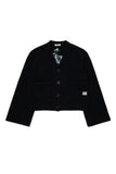 N21 Black Basic Jacquard Flowers Knit Cardigan
