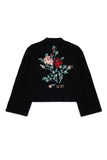 N21 Black Basic Jacquard Flowers Knit Cardigan
