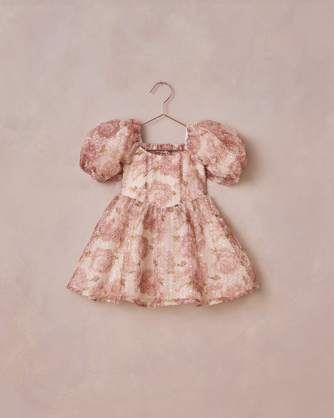 Noralee Natural Pink Peonies Nina Dress