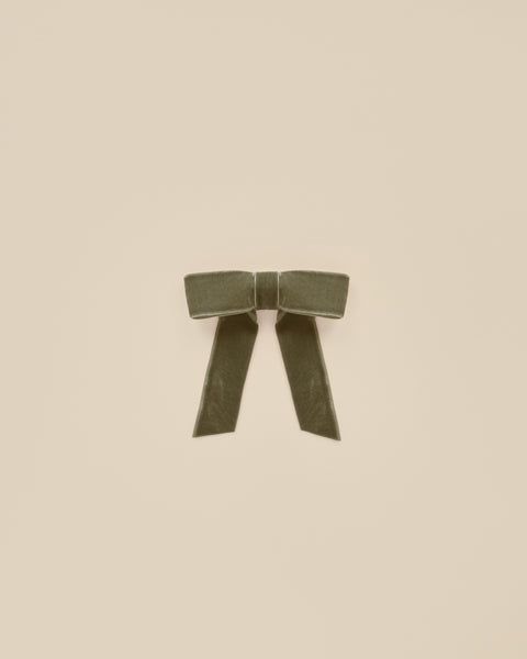 Noralee Olive Velvet Bow