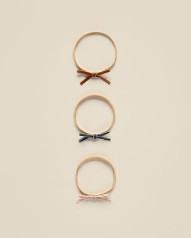 Noralee Midnight/Antique/Copper Velvet Bow Headbands