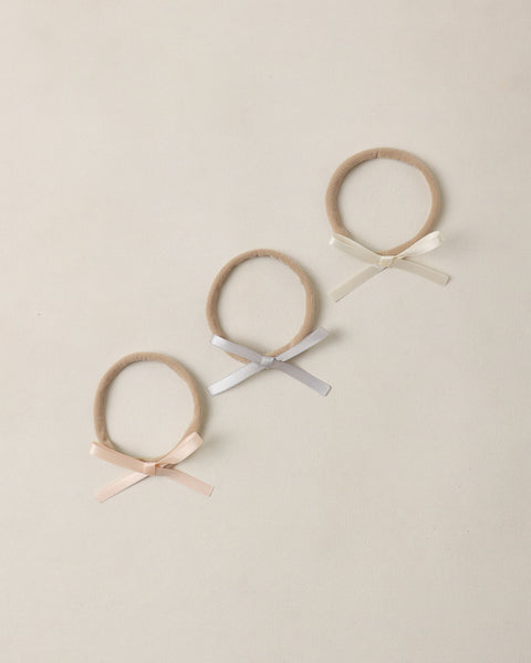 Noralee Pearl/Ivory/Mist Baby Bow Headbands