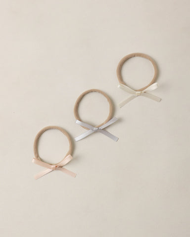 Noralee Pearl/Ivory/Mist Baby Bow Headbands