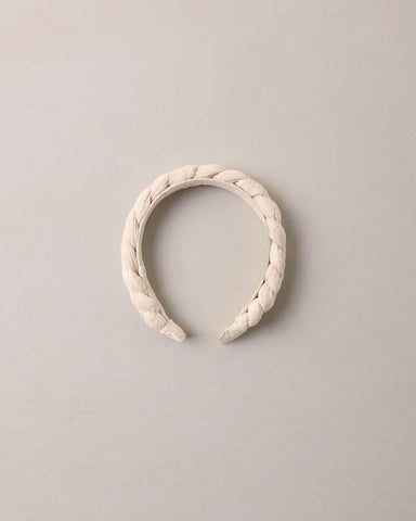 Noralee Natural Embroidered Floral Braided Headband