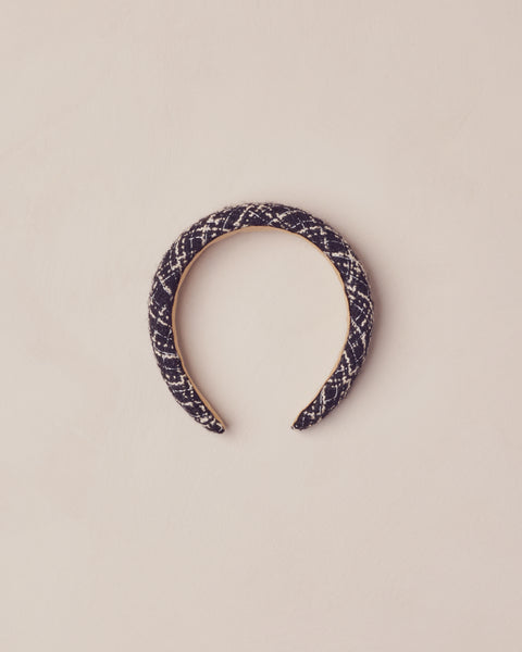 Noralee Black Tweed Padded Headband